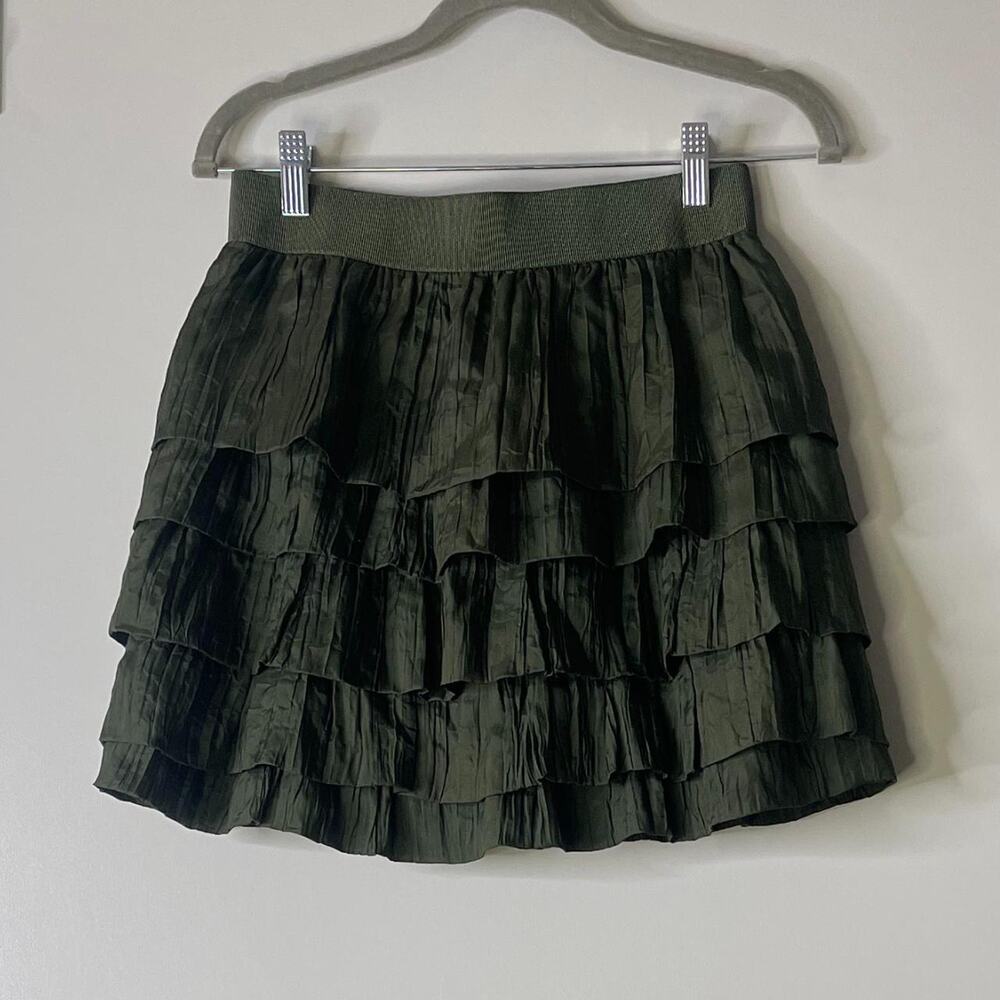 Green Ruffled Skirt - Picture 3 of 5
